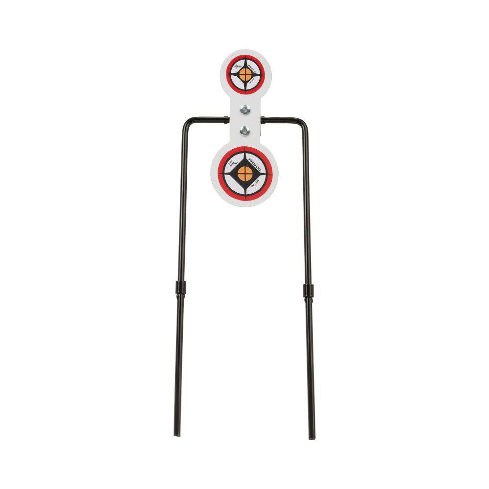 Allen EZ-Aim Hardrock AR500 Round Spinner Targets & Stand for Rimfire Rounds & Centerfire Pistols 7.375"W x 21.75"H White/Red/Black