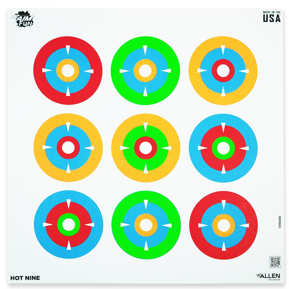 Allen EZ Aim Paper Targets 12" Fun Paper Plinking the Day Away 9/ct