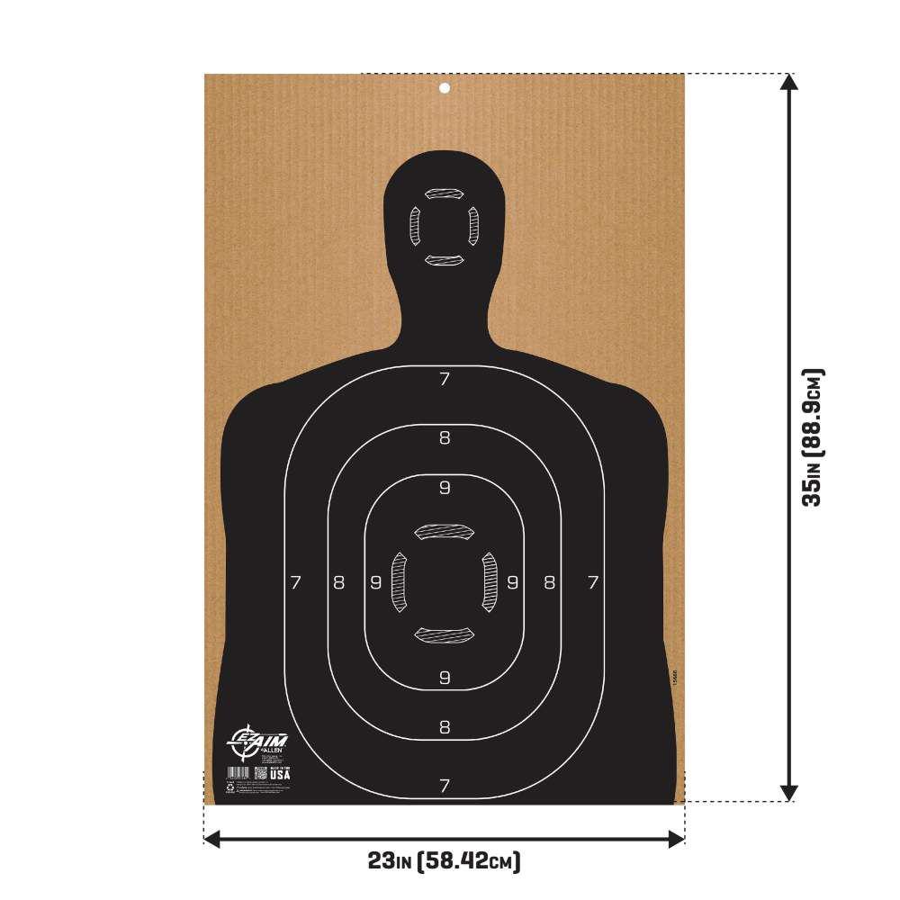 Allen EZ Aim Silhouette Corrugated Shooting Target B27 23" x 35"