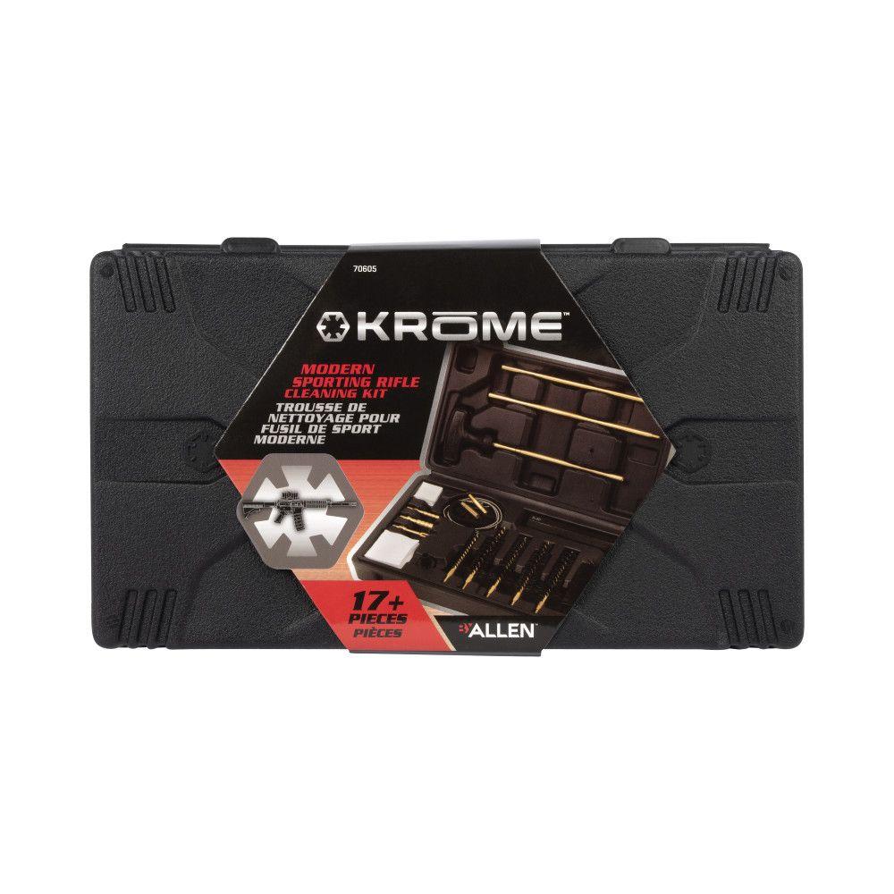 Allen Krome Modern Sporting Rifle Cleaning Kit .22 .223 30 & 308 Cal. 17 Pieces Black