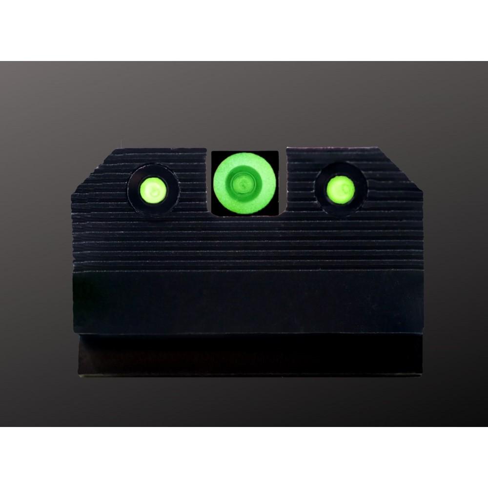 XS Sight Systems R3D 2.0 Suppressor Height Night Sights for Glock 42/43/43x/48 Green Front with Black Rear