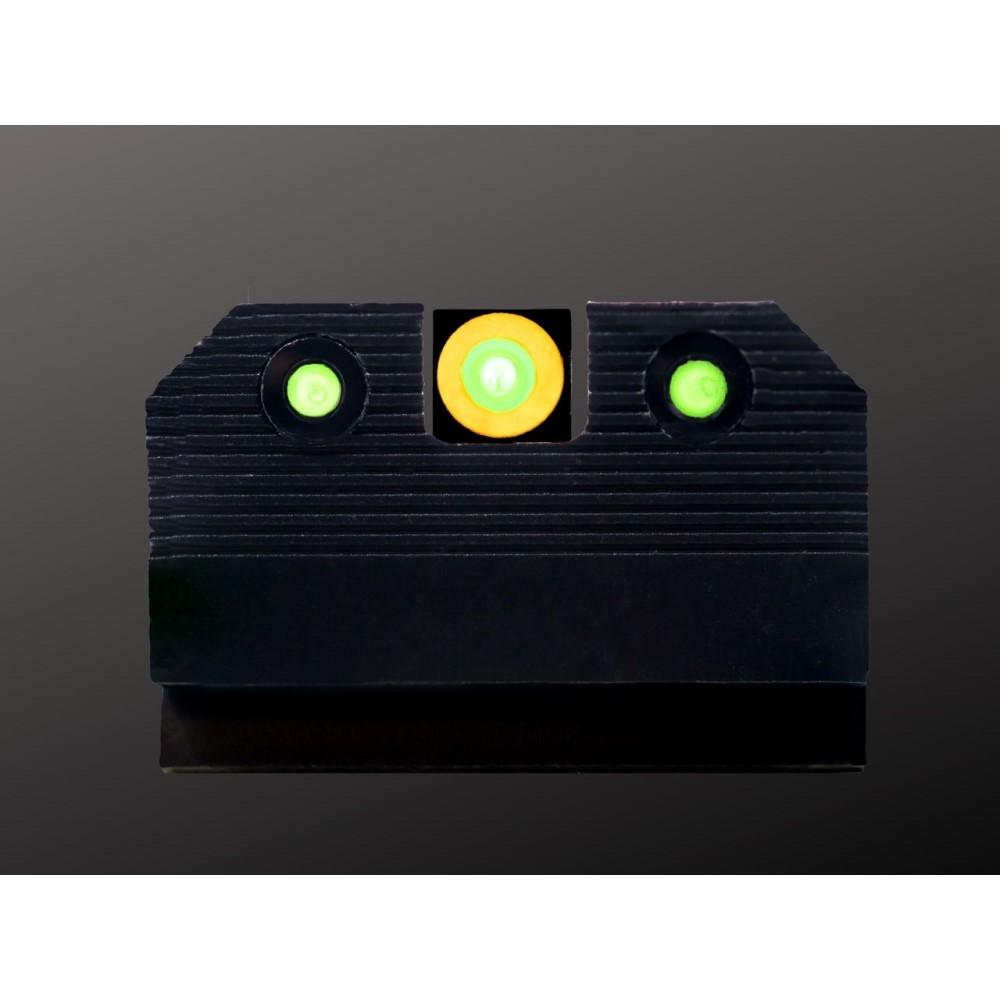 XS Sight Systems R3D 2.0 Suppressor Height Night Sights for Glock 42/43/43x/48 Orange Front with Black Rear