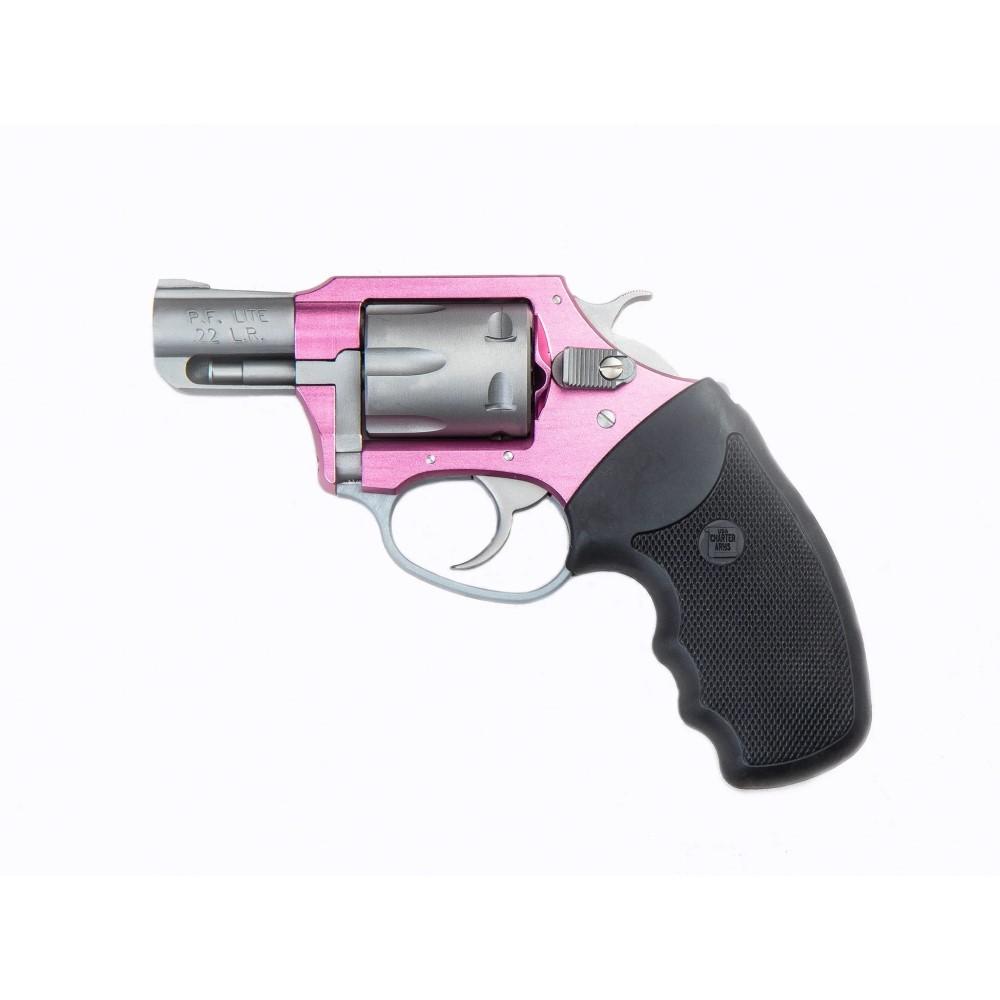 Charter Arms Pink Lady Handgun .22 LR 8rd Capacity 2" Barrel Pink with Full Size Black Grip REFURBISHED