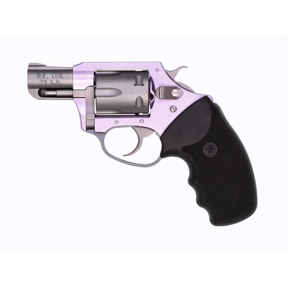 Charter Arms Lavender Lady Handgun .22 LR 8rd Capacity 2" Barrel Lavender with Full Size Black Grip REFURBISHED