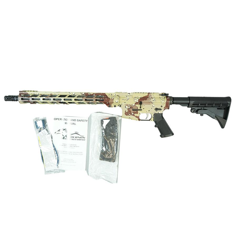 Anderson Chocolate Chip Camo AM-15 Utility Rifle 5.56mm 30rd Magazine 16" Barrel 15" MLOK Handguard