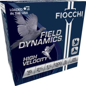 Fiocchi High Velocity Shotshells 16ga 2-3/4" 1-1/8oz 1300fps #5 25/ct