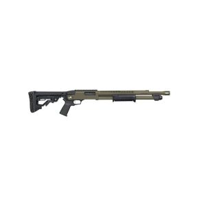 Mossberg 590R Stand-Off OD Green Cerakote Shotgun 12ga 3" Chamber 6rd Capacity 18.5" Barrel Adjustable Stock