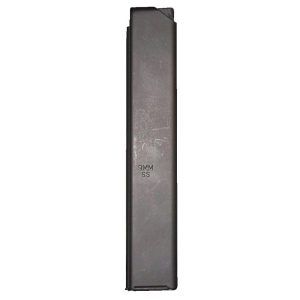 ASC AR Family Rifle Magazine Orange Follower 9mm Black Stainless Steel 32/rd