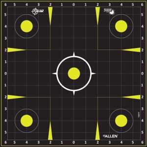Allen EZ Aim Non-Adhesive Splash Target 12.5" Black and Yellow 30 per Pad