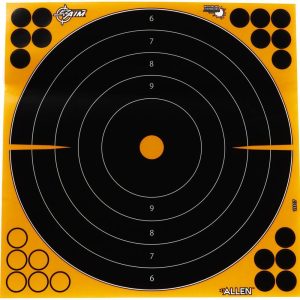 Allen EZ Aim Adhesive Splash Bullseye Target 12" Black and Yellow 25 Pack