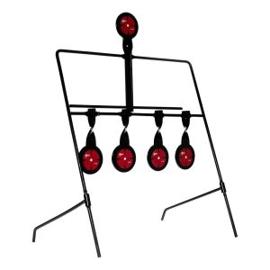 EZ-Aim Deflector Resetting Spinner Target System 16"W x 22.25"H Black Red