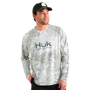 Huk Mossy Oak Pursuit Performance Long Sleeve Crew Shirt MO Seagrass 2XL