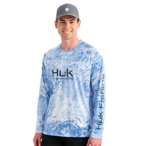 Huk Mossy Oak Pursuit Performance Long Sleeve Crew Shirt MO Regatta S