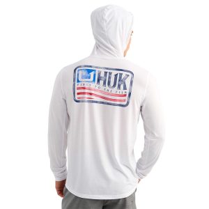 Huk Drift Long Sleeve Hoodie White L