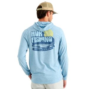 Huk Drift Long Sleeve Hoodie Shipyard Heather S
