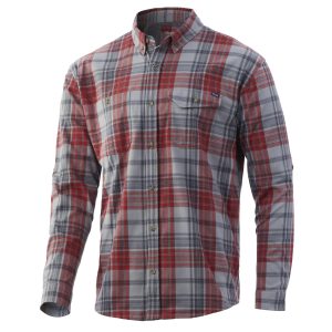 Huk Rutledge Fishing Flannel Volcanic Ash S