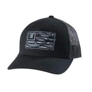 Huk Trophy Flag Trucker Hat Black