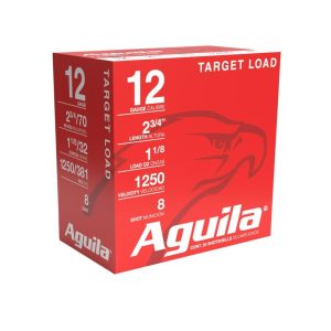 Aguila Target Shotshells 12 ga 2-3/4" 1-1/8oz 1250 fps #8 25/ct