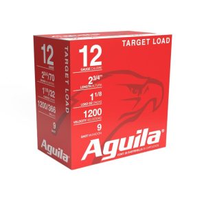 Aguila Heavy Target Shotshells 12 ga 2-3/4" 1-1/8oz 1200 fps #9 25/ct