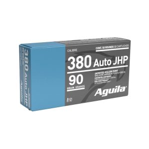 Aguila Handgun Ammunition .380 Auto 90gr JHP 838 fps 50/ct