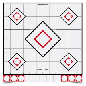 Birchwood Casey Shoot-N-C White/Black Sight-In Target - 5-12" Targets 55 Pasters