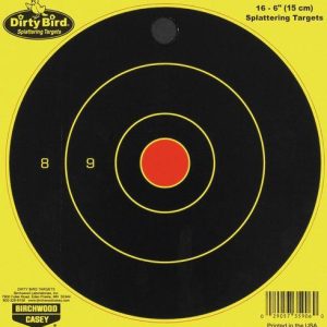 Birchwood Casey Dirty Bird Bull's-Eye Targets - 6" Round 16/Pack