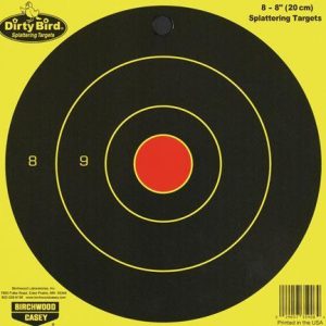 Birchwood Casey Dirty Bird Bulls-Eye Target - 8" Round 8/Pack