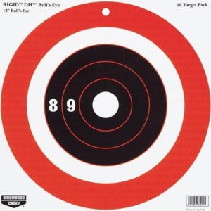 Birchwood Casey Rigid Paper DH Bulls-Eye Target - 12" 10/Pack