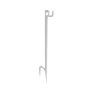 Birchwood Casey single Hook Steel Target Hanger Ground Stake - White
