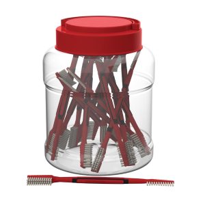 Birchwood Casey Dual Nylon Brushes in Plastic Tub 25/ct