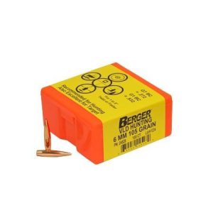 Berger Match Grade Hunting Bullets 6mm .243" 105 gr VLD Hunter 100/rd