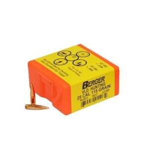Berger Match Grade Hunting Bullets .25 cal .257" 115 gr VLD Hunter 100/ct