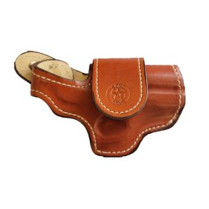 Bond Arms Leather Driving Holster RH 4.25" Barrel Tan with White Stitching