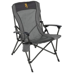 Browning Fireside Gold Buckmark Chair Charcoal/Grey