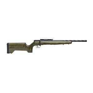 Savage Arms B22 Timber Tactical Rifle .17 HMR 9rd Magazine 18" Threaded Spiral Barrel Green Laminate Stock