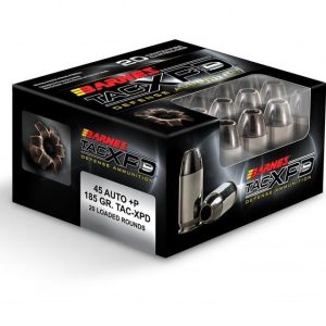 Barnes TAC-XPD Defense Handgun Ammunition .45 ACP 185 gr XPD 1000 fps 20/box