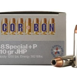 Corbon Self-Defense JHP Handgun Ammunition .38 Spl (+P) 110 gr JHP 1050 fps 20/box