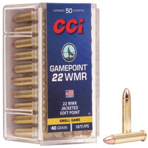 CCI Gamepoint Rimfire Ammunition .22 WMR 40 gr JSP 1875 fps 2000/ct (40-50/ct Boxes)