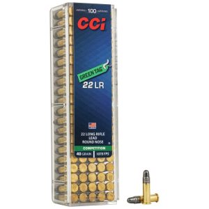 CCI .22 Long Rifle Green Tag Precision Rimfire Ammunition .22 LR 40 gr LRN 100/box