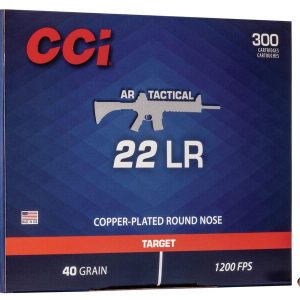 CCI AR Tactical Rimfire Ammuniton .22 LR 40 gr CPRN 1200 fps 300/ct