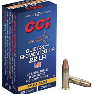 CCI Quiet-22 Segmented HP Rimfire Ammunition .22 LR 40 gr HP 710 fps 50/ct