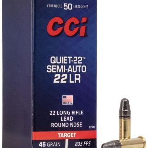 CCI Semi Quiet-22 Rimfire .22 LR 45 gr LRN 835 fps 50/ct