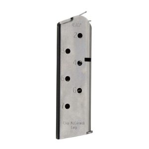 Chip McCormick Shooting Star Officer's 1911 Handgun Magazine .45 ACP Stainless Steel 7/rd