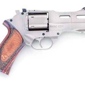 RHINO .357MAG REVOLVER 40DS CHROME 4IN BBL 3MOON CLIPS 6RND ADJ. REAR SIGHT
