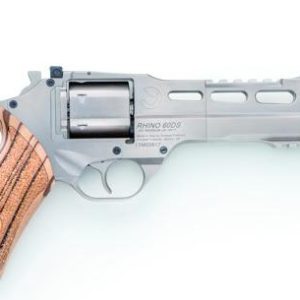 RHINO .357MAG REVOLVER 60 SAR CHROME 6IN BBL W/3 MOON CLIPS 6 RND