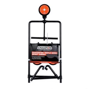 Champion Centerfire Handgun Triple Gong Reset Target Steel Card