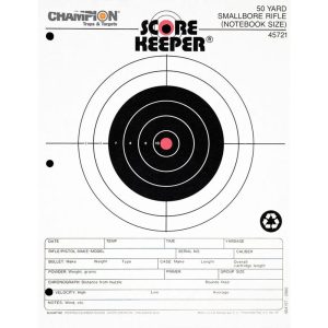 Champion Scorekeeper Targets Fluorescent Orange Bull 50 yd. Small Bore Notebook 12/ct