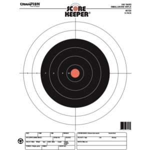 Champion Scorekeeper Targets Fluorescent Orange Bull 100 yd. Small Bore Rifle 12/ct