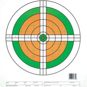 Champion Scorekeeper Targets - Fluorescent Orange & Green Bull - 100 yd. Small Bore Rifle (12-Pack)
