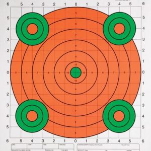 Champion Scorekeeper Targets Fluorescent Orange & Green Bull - 100 yd. Rifle Sight-In 12/Pack